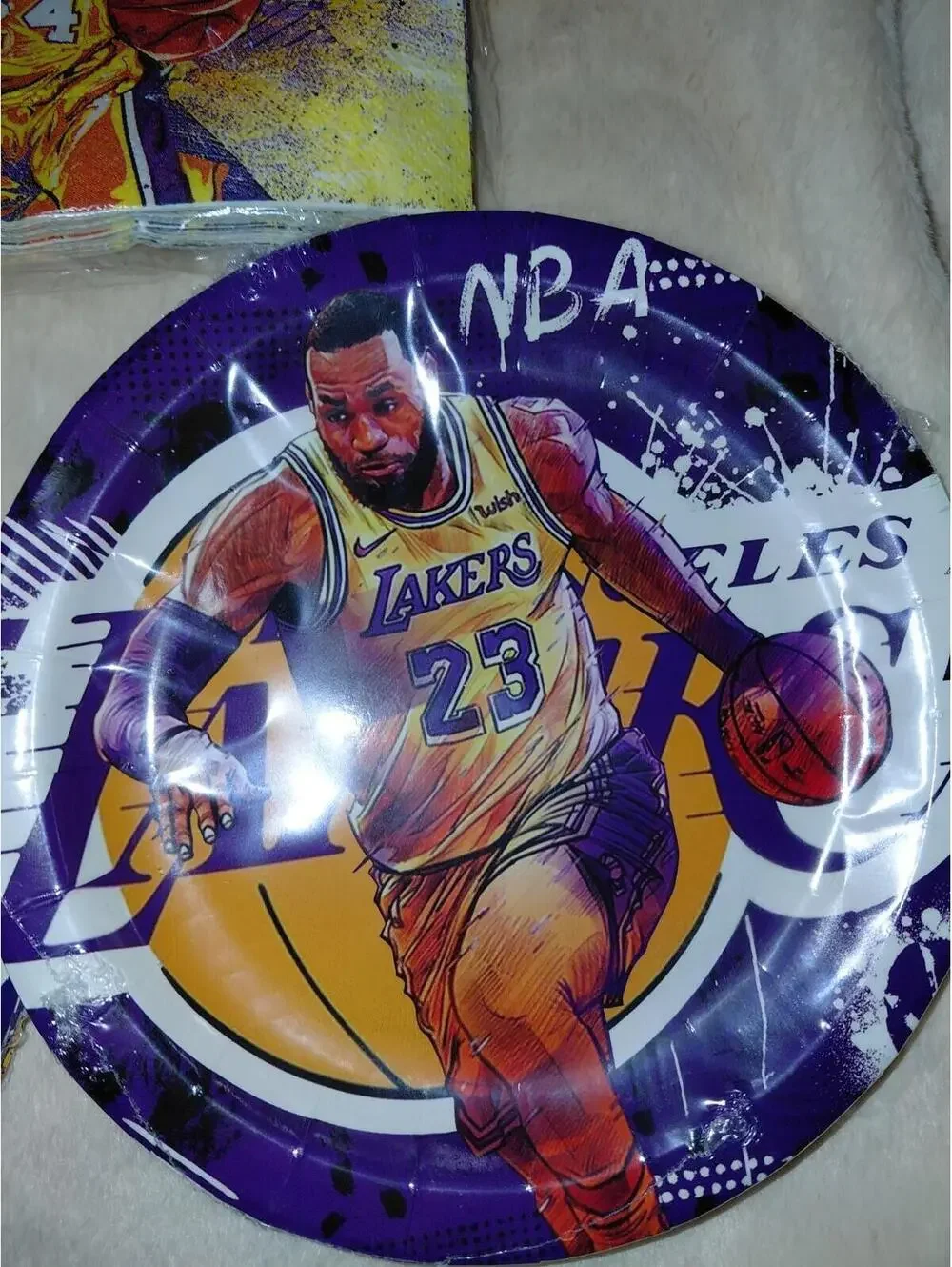 Lakers plates and napkins